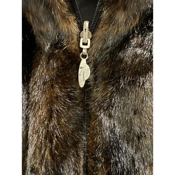 Isabella’s Journey Brown Faux Fur Sleeveless Vest XL Expresso Brown Zipper - Picture 3 of 6
